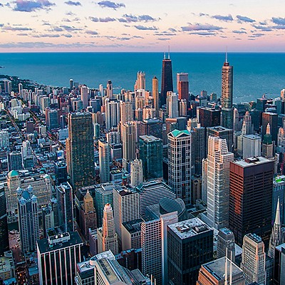 skyline view of Chicago